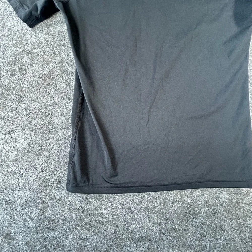 Under Armour HeatGear T-Shirt Mens L Black Compression Raglan Comfort‎ Stretch